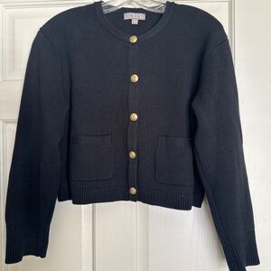 J. Crew relaxed Emilie lady Jacket, Black, Cotton, Small